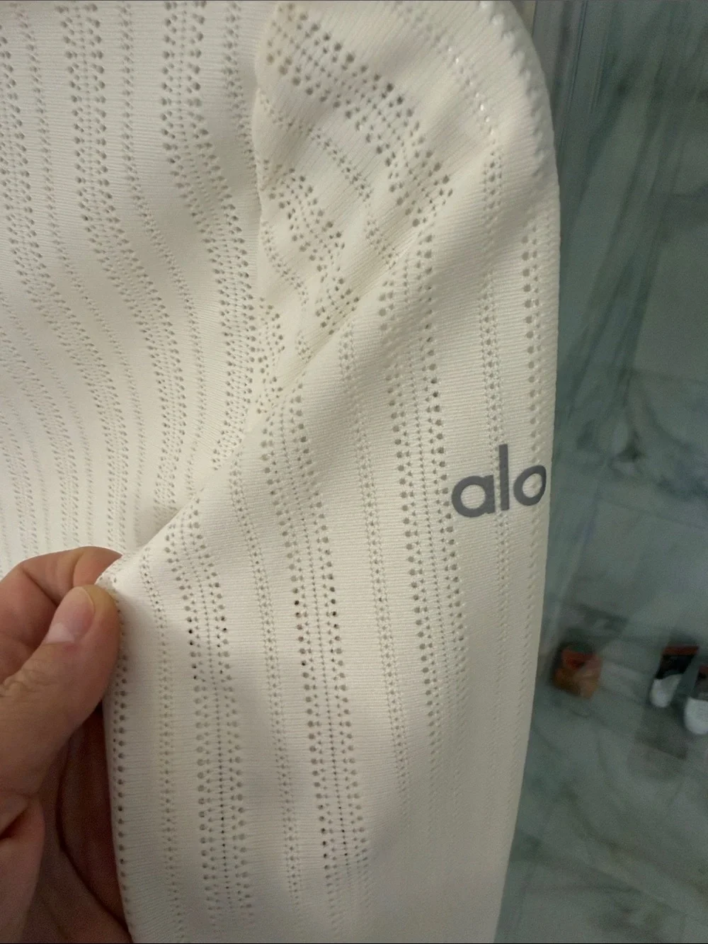 ALO Cream Long-Sleeve Ribbed Bodysuit